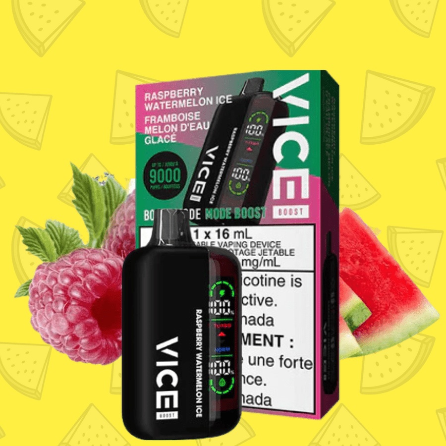 Vice Boost Disposable Vape-Raspberry Watermelon Ice 9000 Puffs / 20mg Winkler Vape SuperStore and Bong Shop Manitoba Canada