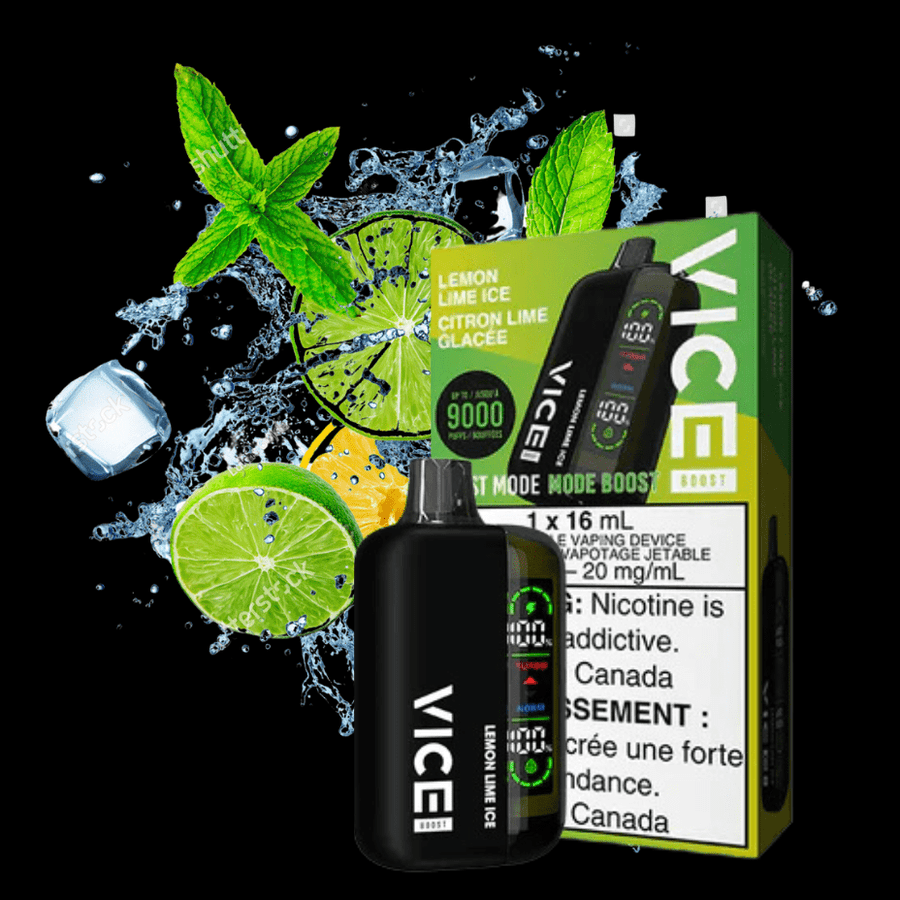 Vice Boost Disposables 9000 Puffs / 20mg Vice Boost Disposable Vape-Lemon Lime Ice Vice Boost Disposable Vape-Lemon Lime Ice - Winkler Vape SuperStore