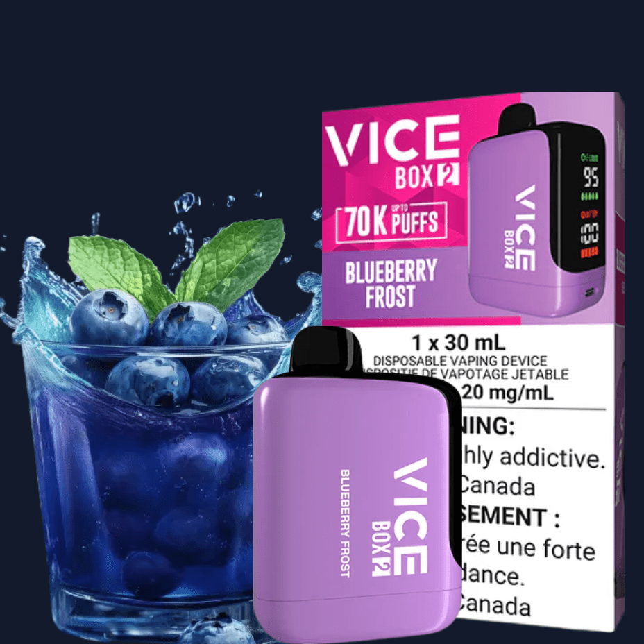 Vice Box 2 Disposable Vape-Blueberry Frost in Winkler Manitoba