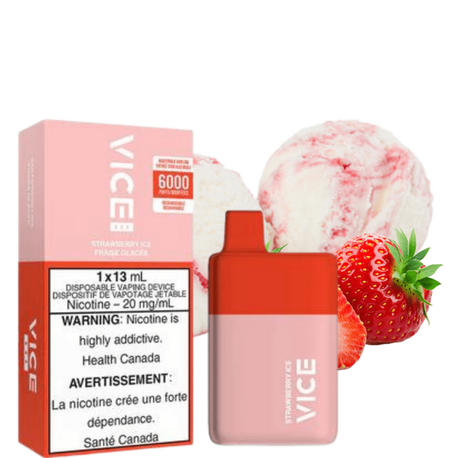 Vice Box Disposable Vape-Strawberry Ice 6000Puffs-20mg Winkler Vape SuperStore and Bong Shop Manitoba Canada