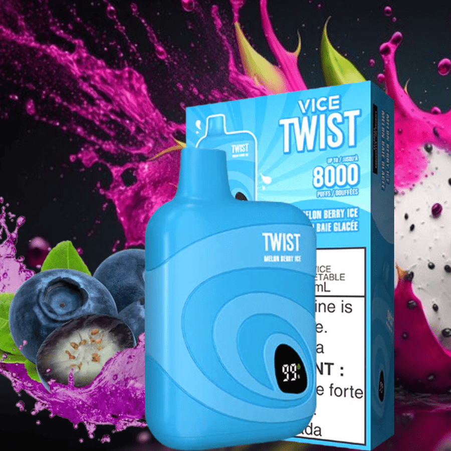 Vice Twist 8000 Disposable Vape-Melon Berry Ice 8000 Puffs / 20mg Winkler Vape SuperStore and Bong Shop Manitoba Canada