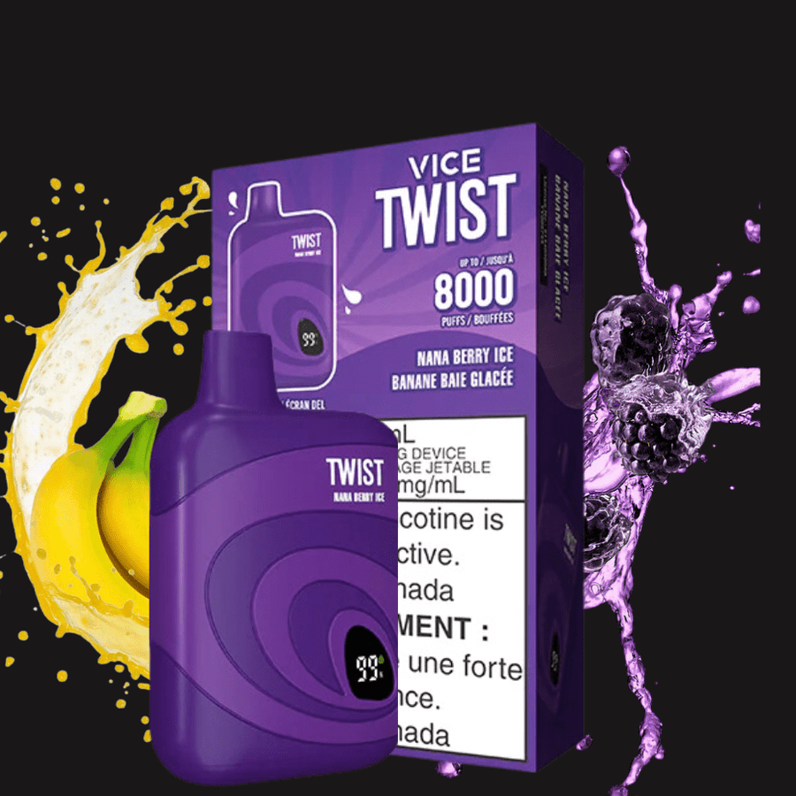 Vice Twist 8000 Disposable Vape-Nana Berry Ice 8000 Puffs / 20mg Winkler Vape SuperStore and Bong Shop Manitoba Canada