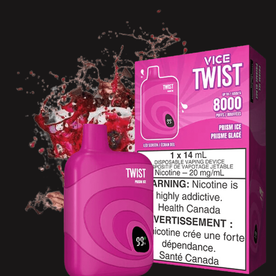 Vice Twist 8000 Disposable Vape-Prism Ice 8000 Puffs / 20mg Winkler Vape SuperStore and Bong Shop Manitoba Canada