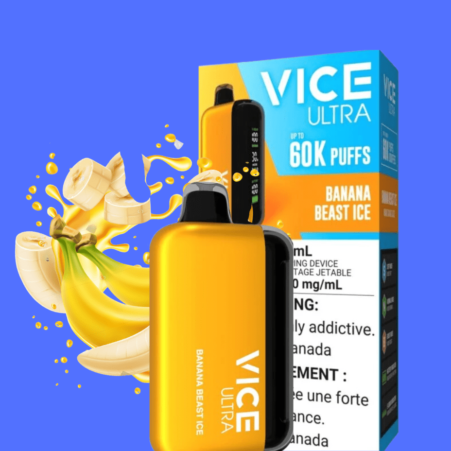 Vice Ultra 60K Disposable Vape - Banana Beast Ice Winkler Vape SuperStore and Bong Shop Manitoba Canada