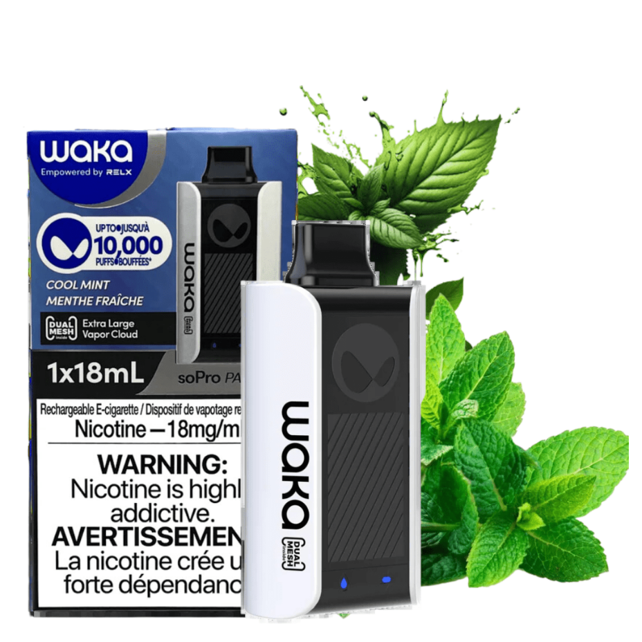 WAKA soPro 10,000 Disposable Vape-Cool Mint 18mg Winkler Vape SuperStore and Bong Shop Manitoba Canada