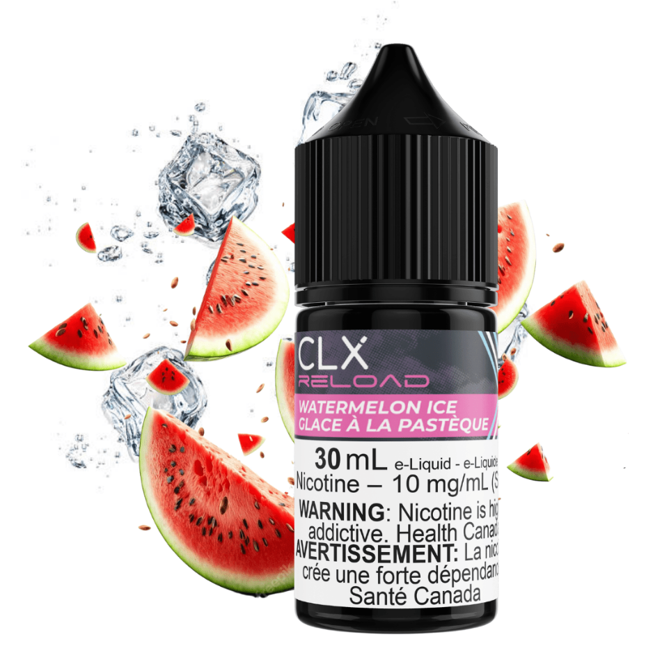 Watermelon Ice Salt by CLX Reload E-Liquid 30mL / 10mg Winkler Vape SuperStore and Bong Shop Manitoba Canada