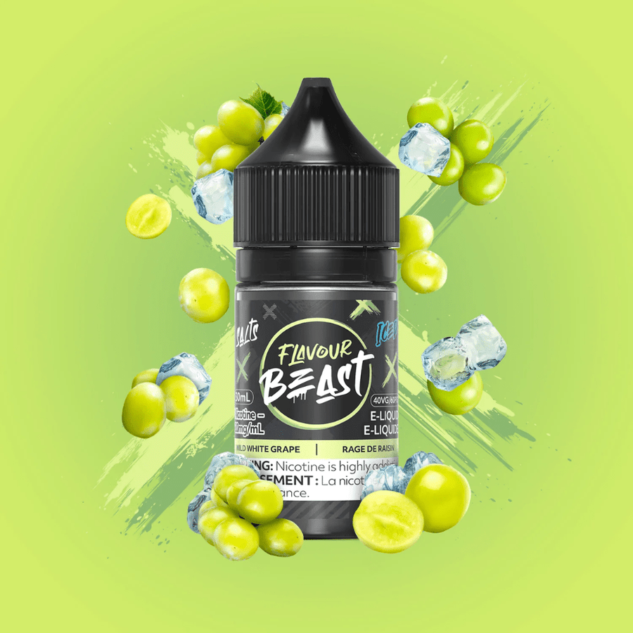 Wild White Grape Iced Salts by Flavour Beast E-Liquid 30ml / 20mg Winkler Vape SuperStore and Bong Shop Manitoba Canada